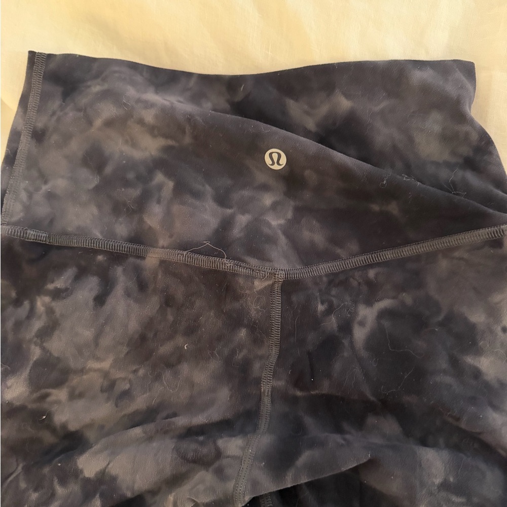 Lululemon High-Rise Tie-Dye Black Leggings